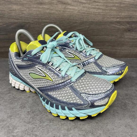 Brooks Ghost 6 Running Shoes Womns Size 6.5 Athletic Trainer Silver Blue - Picture 4 of 11